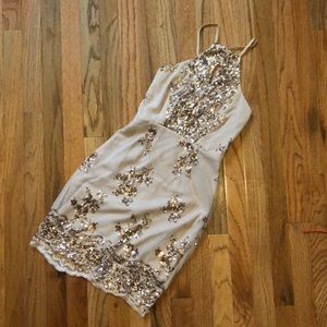 Windsor Sparkly Strappy Halter Top Cocktail Dress